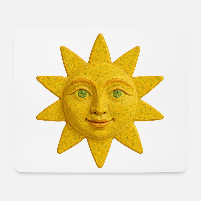 Gelbe Sonne - Mousepad (Querformat) - Weiß