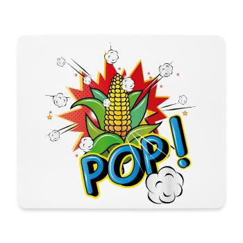 Pop Art Style Corn on the Cob with Popcorn Effect - Mouse Pad (horizontal) - white - Front
