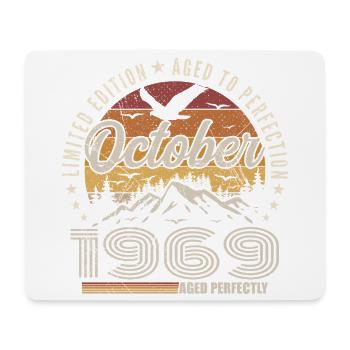 Octobre 1969 Cadeau Anniversaire - Octobre 1969 - Tapis de souris (format paysage) - blanc - Devant