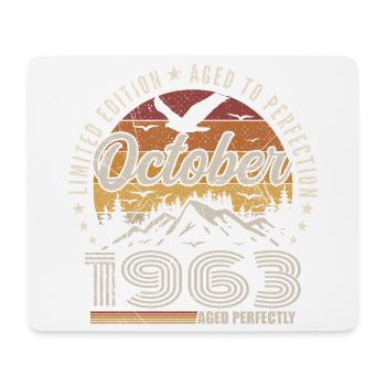 October 1963 Birthday Gift - October 1963 - Mouse Pad (horizontal) - white - Front