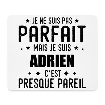 Adrien : authentique, imparfait, top, perfection - Tapis de souris (format paysage) - blanc - Devant