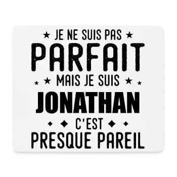 Jonathan: authentisch, unvollkommen, Top, Perfektion - Mousepad (Querformat) - Weiß - Vorne