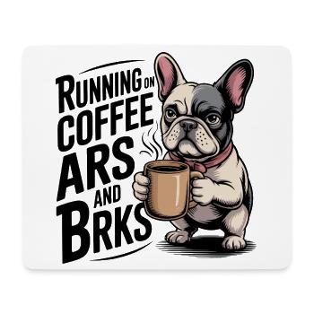 Running on Coffee and Barks - Mouse Pad (horizontal) - white - Front