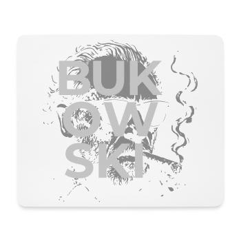 Charles Bukowski raucht ein Zigarrenporträt - Mousepad (Querformat) - Weiß - Vorne