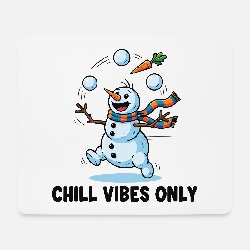 Frosty Juggler: Chill Vibes - Mouse Pad (horizontal) - white