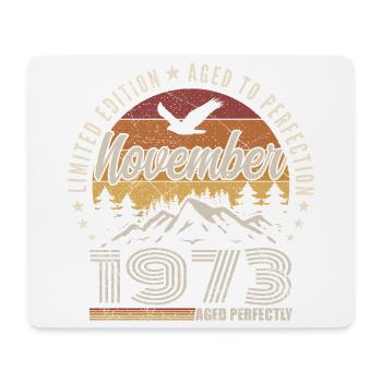 Legenden NovembNovember 1973 Jahrgang November 19 - Mousepad (Querformat) - Weiß - Vorne