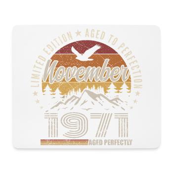 Legenden November 1971 Jahrgang November 1971 - Mousepad (Querformat) - Weiß - Vorne