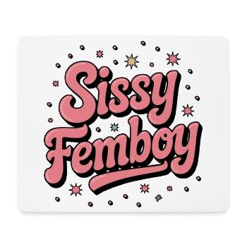 Siss Femboy in Pink - Mouse Pad (horizontal) - white - Front
