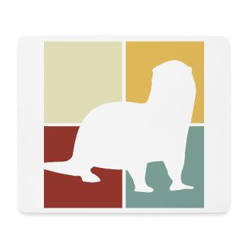 Seeotter Cartoon Tierliebhaber Vintage - Mousepad (Querformat) - Weiß - Vorne