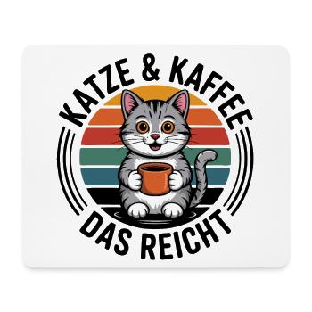 Kätzchen Kaffee Retro-Print - Mousepad (Querformat) - Weiß - Vorne