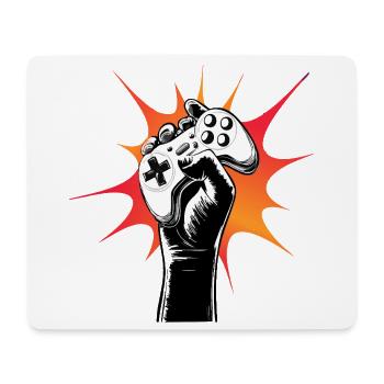 Gamer Power Controller Motiv - Mousepad (Querformat) - Weiß - Vorne