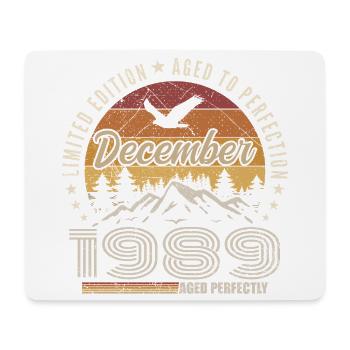Décembre 1989 Édition Originale Cadeau décembre  - Tapis de souris (format paysage) - blanc - Devant