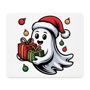 Weihnachtsgeist mit Geschenken - Mousepad (Querformat) - Weiß - Vorne