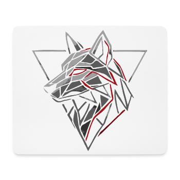 Alpha Spirit Geometric Wolf T-Shirt - Mousepad (Querformat) - Weiß - Vorne
