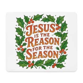 Jésus est la raison de la saison - Tapis de souris (format paysage) - blanc - Devant