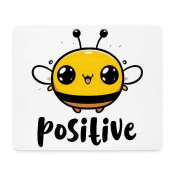 Kawaii Bee Positive - Tapis de souris (format paysage) - blanc - Devant