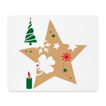 Poinsettia Advent - Mouse Pad (horizontal) - white - Front
