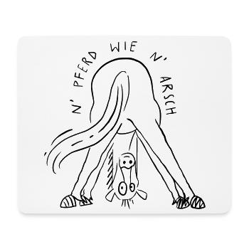 Horse like ass - Mouse Pad (horizontal) - white - Front