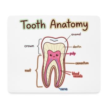 Dentiste assistant dentaire en anatomie dentaire - Tapis de souris (format paysage) - blanc - Devant