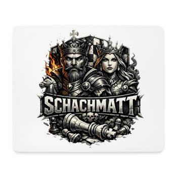 Königskampf im Schachreich - Mousepad (Querformat) - Weiß - Vorne
