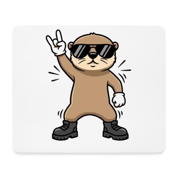 Otter Rock Music Baby Gift Funny - Mouse Pad (horizontal) - white - Front