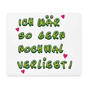 verliebt - Mousepad (Querformat) - Weiß - Vorne