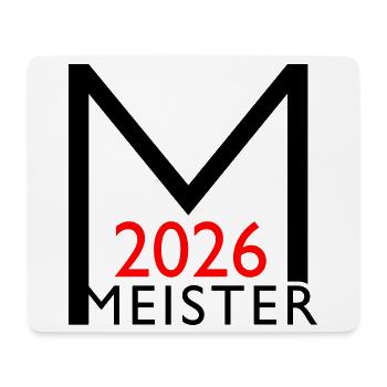 Meister 2026 Meisterschaft - Mousepad (Querformat) - Weiß - Vorne