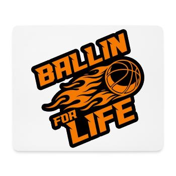 Basketball Ballin : Diction - Tapis de souris (format paysage) - blanc - Devant