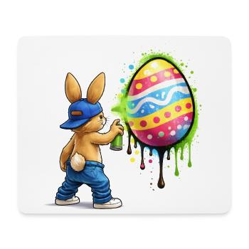 Graffiti bunny with Easter egg - Mouse Pad (horizontal) - white - Front