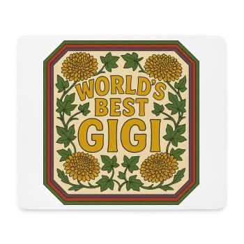 World's Best Gigi Vintage Floral - Mouse Pad (horizontal) - white - Front