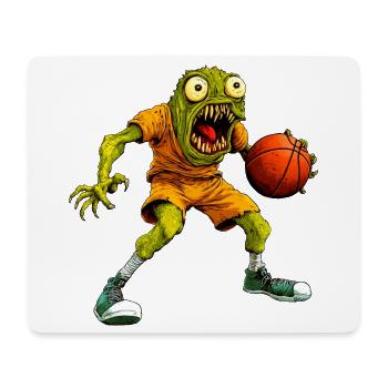 Monster Basketballer - Mousepad (Querformat) - Weiß - Vorne