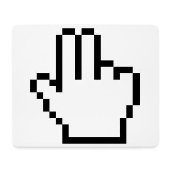 Mouse hand 2 fingers - Mouse Pad (horizontal) - white - Front