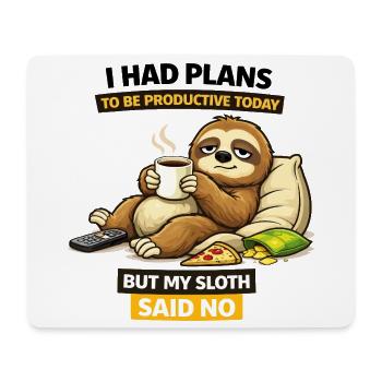 Productive Sloth Coffee Break - Mouse Pad (horizontal) - white - Front
