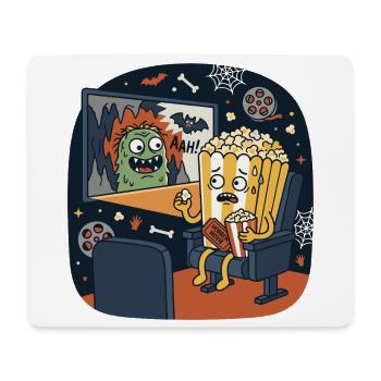 Popcorn Horror Monster Kino Szene - Mousepad (Querformat) - Weiß - Vorne