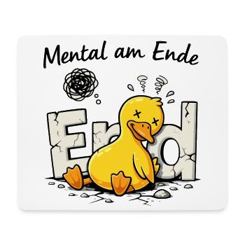 Chaos-Quietscheente  - Mousepad (Querformat) - Weiß - Vorne