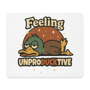 Feeling Unproductive Duck Wortspiel - Mousepad (Querformat) - Weiß - Vorne