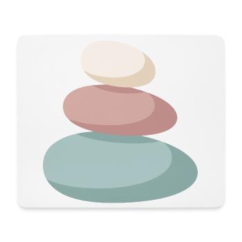 Pastell Stein-Stapel - Mousepad (Querformat) - Weiß - Vorne