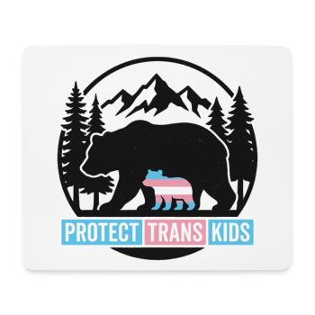Pride Month LGBT -  Protect Trans Kids - Mouse Pad (horizontal) - white - Front