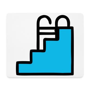 Pool Ladder Swimming Pool Icon - Mouse Pad (horizontal) - white - Front