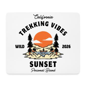 trekking vibes - Tapis de souris (format paysage) - blanc - Devant