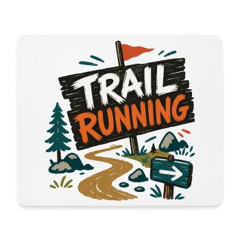 Trail running - Tapis de souris (format paysage) - blanc - Devant