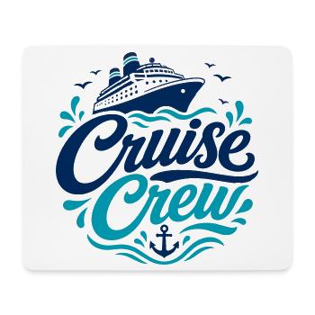 Kreuzfahrt Crew Logo Nautik - Mousepad (Querformat) - Weiß - Vorne