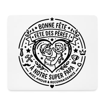 Fête des pères  - Tapis de souris (format paysage) - blanc - Devant