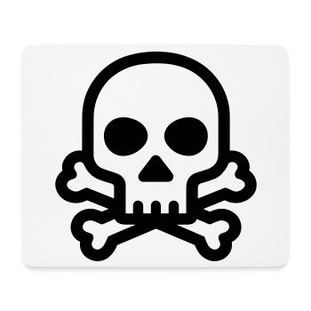 tête de mort, pirate, crâne, skull, icône, os croi - Tapis de souris (format paysage) - blanc - Devant