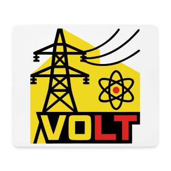 High Voltage Volt Logo - Mouse Pad (horizontal) - white - Front