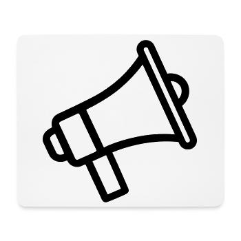 megaphone - Mouse Pad (horizontal) - white - Front