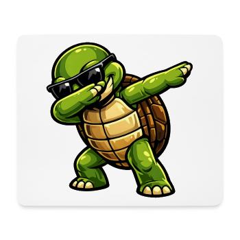 Dabbing Schildkröte - Mousepad (Querformat) - Weiß - Vorne