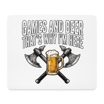 Mittelalter Axt Spiele Bier - Mousepad (Querformat) - Weiß - Vorne