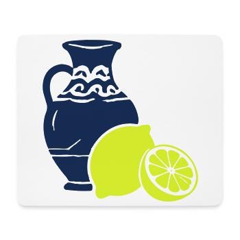 Zitrusvase Kontrast-Print - Mousepad (Querformat) - Weiß - Vorne