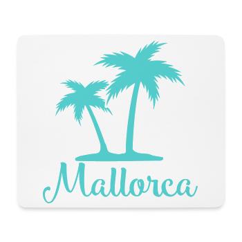 Mallorca Palmen Silhouette - Mousepad (Querformat) - Weiß - Vorne
